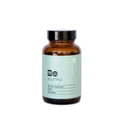 Be Yourself brand Core model wellness supplement container with custom graphic label