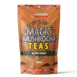 Front view of Canada Edition Oolong Orange flavor one thousand milligram specialty dry botanical tea blend packaging